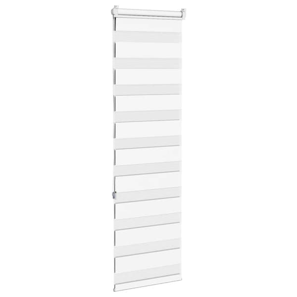 vidaXL zebrarullegardin, hvid, stofbredde 40,9 cm, polyester
