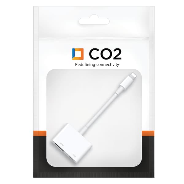 CO2 HDMI-adapterkabel til Lightning, iPhone, iPad og iPod, Full HD 60Hz