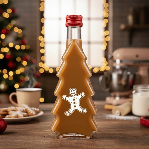 20x JULGRAN 250ml flaskor MED TRYCK likörsirap JULFLASKOR
