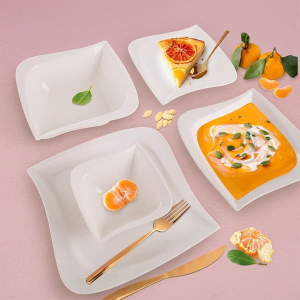 Middagstallrik platt porslin MONA 25x25 cm