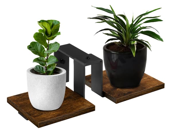 Sort FERNANDO RUSTIC loft blomsterstander, ældet eg