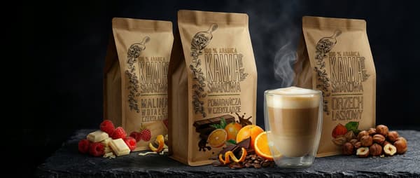 Presentask smaksatt malen kaffe 3 x 250 g nymalen till present