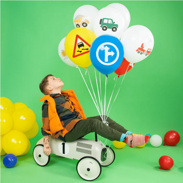 Bilar ilmapallot syntymäpäivä autoaihe 9 kpl
