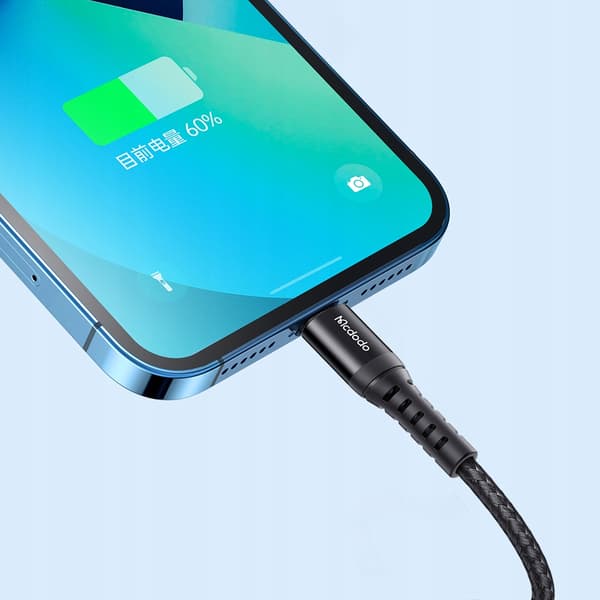MCDODO KORT SNABBLADDANDE USB LIGHTNING-KABEL FÖR IPHONE 13 14 20 CM