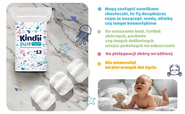 HH Kindii blöjor för spädbarn 60 st.