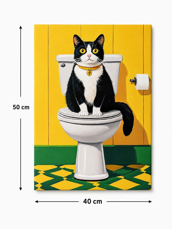 Maleri efter tal med ramme Billeder til maleri - Katteafslapning 40x50 cm