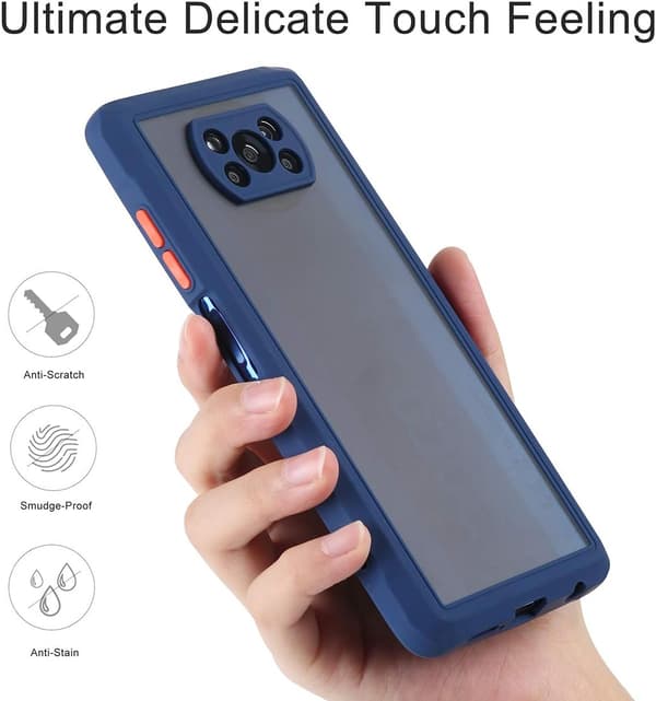 SILIKONE ETUI TIL POCO X3 PROPOCO NFC 6.67 SORT RAMME MED RØGET BAGSIDER