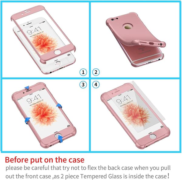 SKAL TILL APPLE IPHONE 6/6S 4,7" ROSA BAKSIDAN SOLID HÅLLBART SKAL