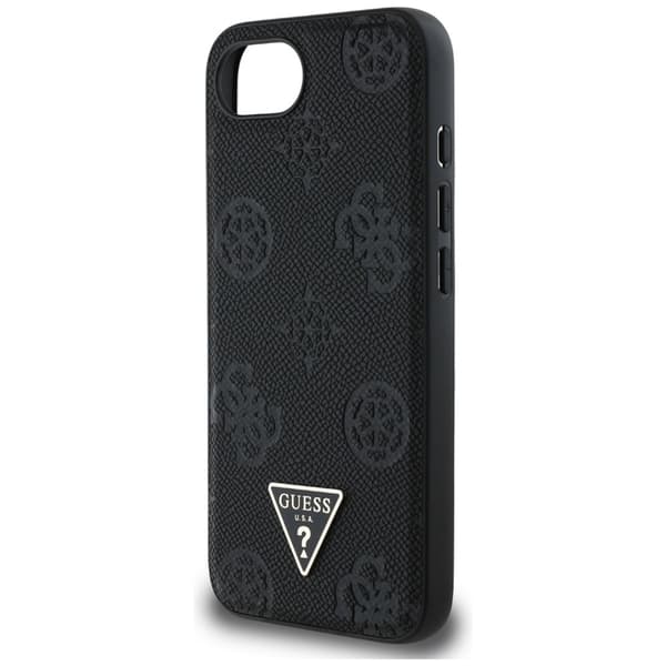Guess Grained Hot Stamp Peony Triangle Logo MagSafe - iPhone 16e cover (sort)