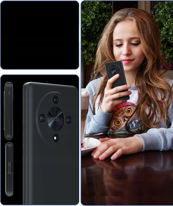 Foluu Honor Magic6 Lite cover, stødsikkert silikonecover, sort