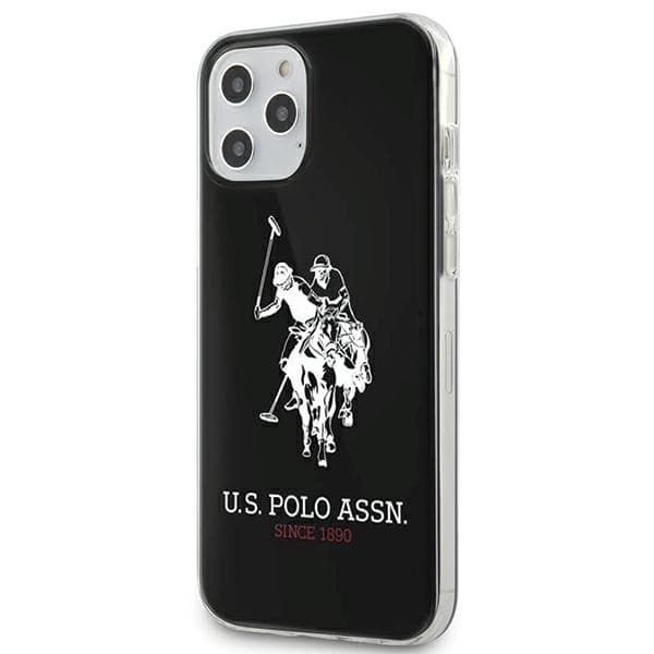 US Polo USHCP12LTPUHRBK iPhone12 Pro Max 6,7 sort/sort skinnende stort logo