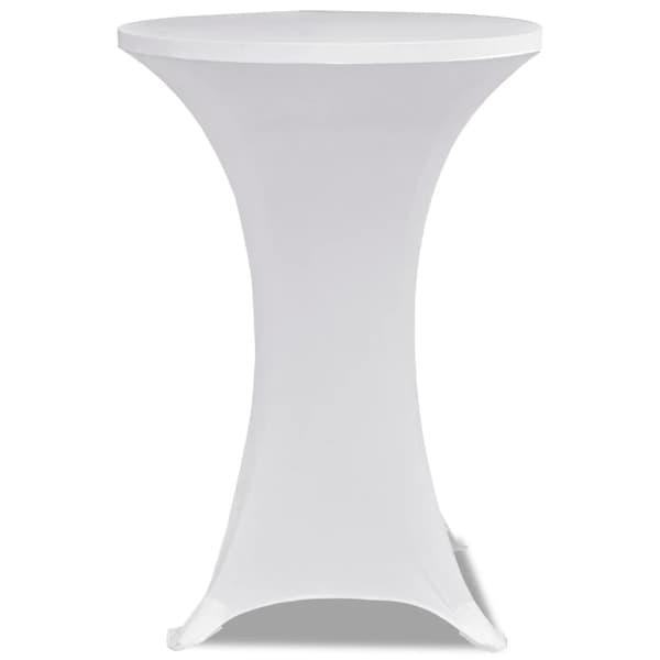 vidaXL dug til barbord Ø 80 cm, hvid, elastisk, 2 stk.