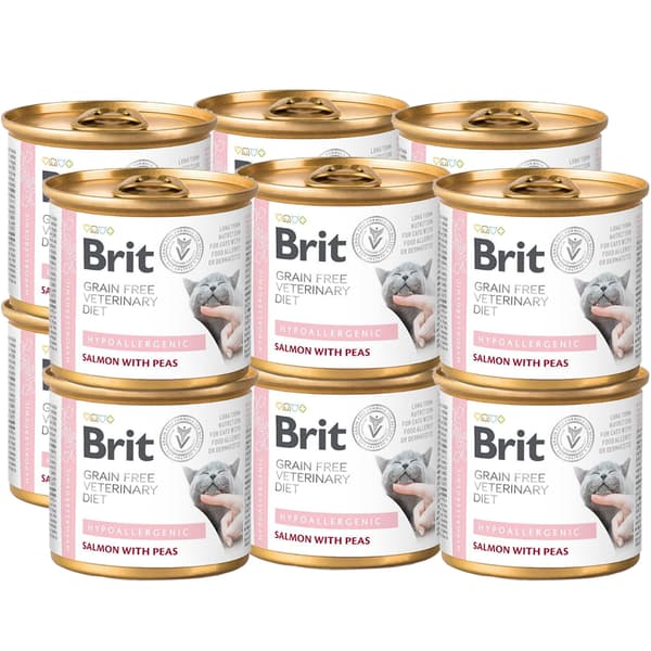 Brit GrainFree Diets Kattefoder på dåse, hypoallergenisk, 12 x 200 g