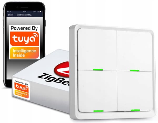 Fjernbetjeningsafbryder 12 scener 4 knapper ZigBee Tuya