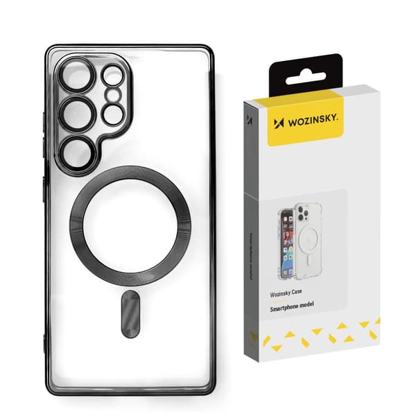 Wozinsky Galvaniseret Magsafe Etui til Samsung Galaxy S24 FE - Sort