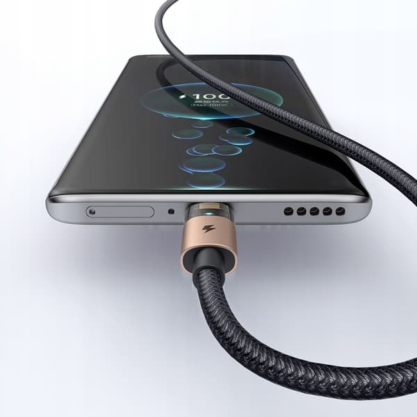 MCDODO KABEL USB-A USB-C SNABBLADDNING USB TYP C 6A 100W 1M LED GULD