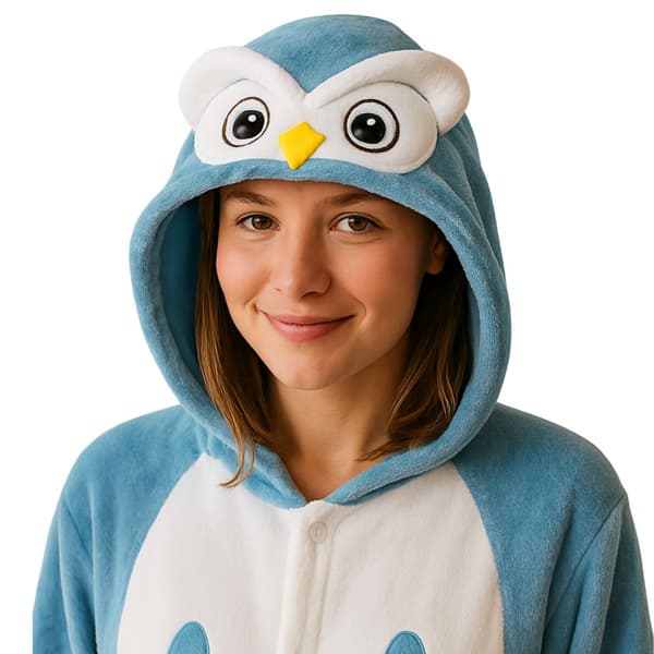 Onesie Kigurumi Pyjama Pöllöasu L: 165-175cm