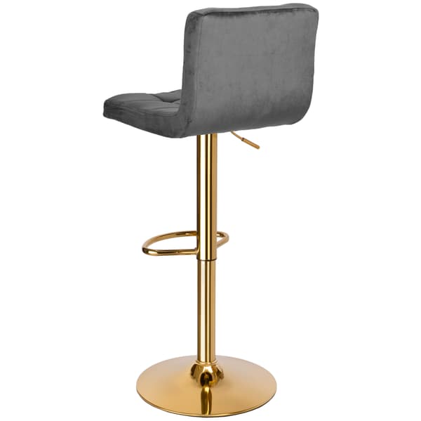Arako Gold barstol i sammet i grafit