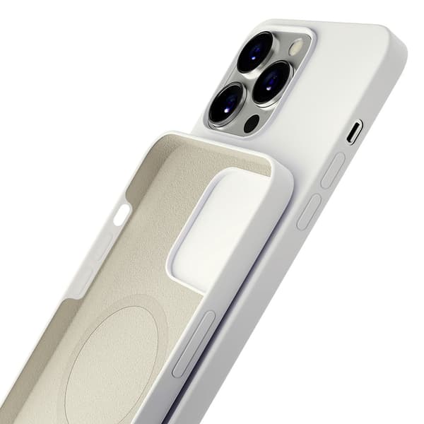 Apple iPhone 15 Pro Max - 3mk Hardy Silikon MagCase Silver-Vit