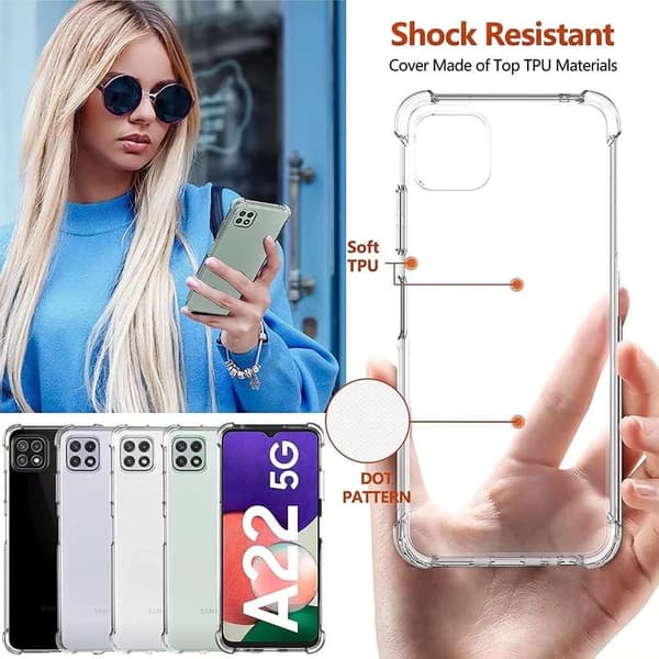 TRANSPARENT ETUI TIL SAMSUNG GALAXY A22 5G