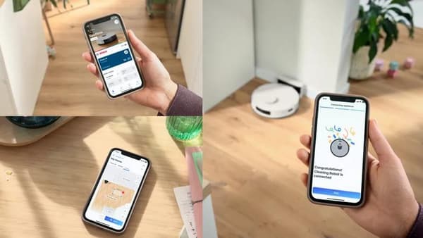 Bosch BCRC1W valkoinen robotti-imuri ja -moppaaja