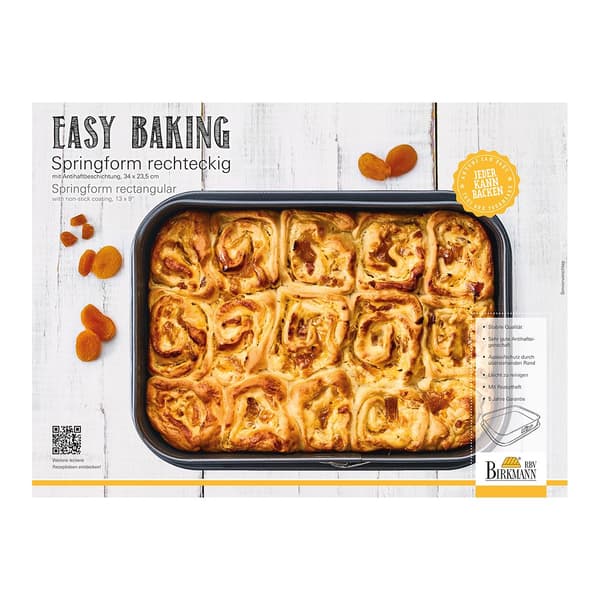 Rektangulär kakform 34 x 23,5 LÄTTBAKANDE / Birkmann