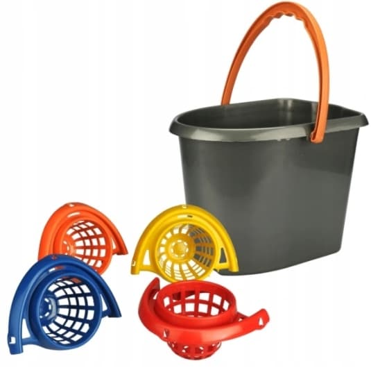 Moppespand med vridemaskine, blandede farver, 10 l