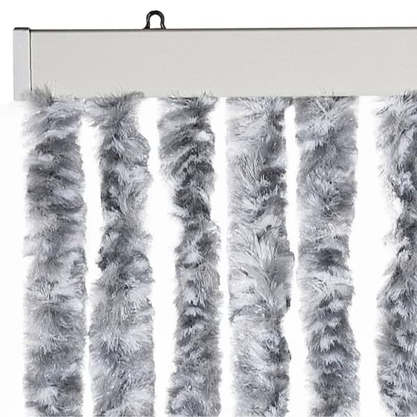 vidaXL Flugnät, Vitt och Grått, 100x230 cm, Chenille