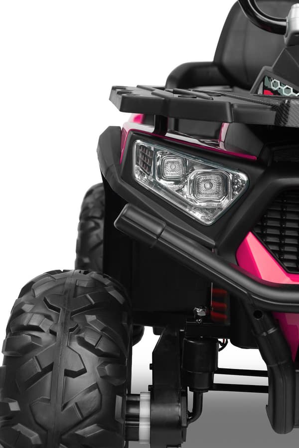 Batteridriven fyrhjuling jätte rosa