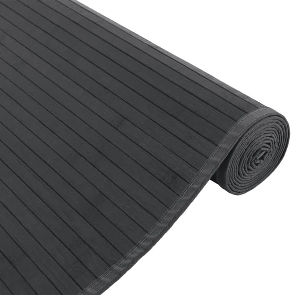 vidaXL Suorakulmainen matto, harmaa, 80x300 cm, bambu