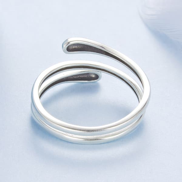 Elegant silverring som flätar om fingret, silver 925