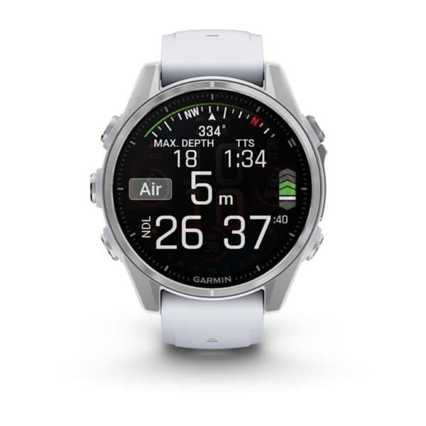 Garmin Fenix 8 AMOLED 43mm Silverfärgad sportklocka