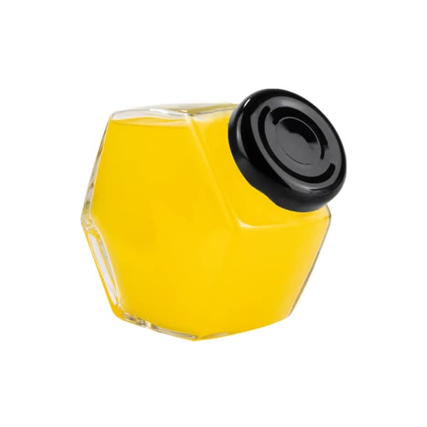 12x hexagon dekorationsburkar 100ml syltkryddor