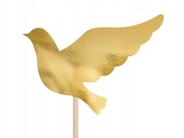 Første hellige kommunion kagetopper, guld, 6 stk.