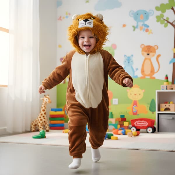 Kigurumi-pyjamas för barn lejon 95-105 cm