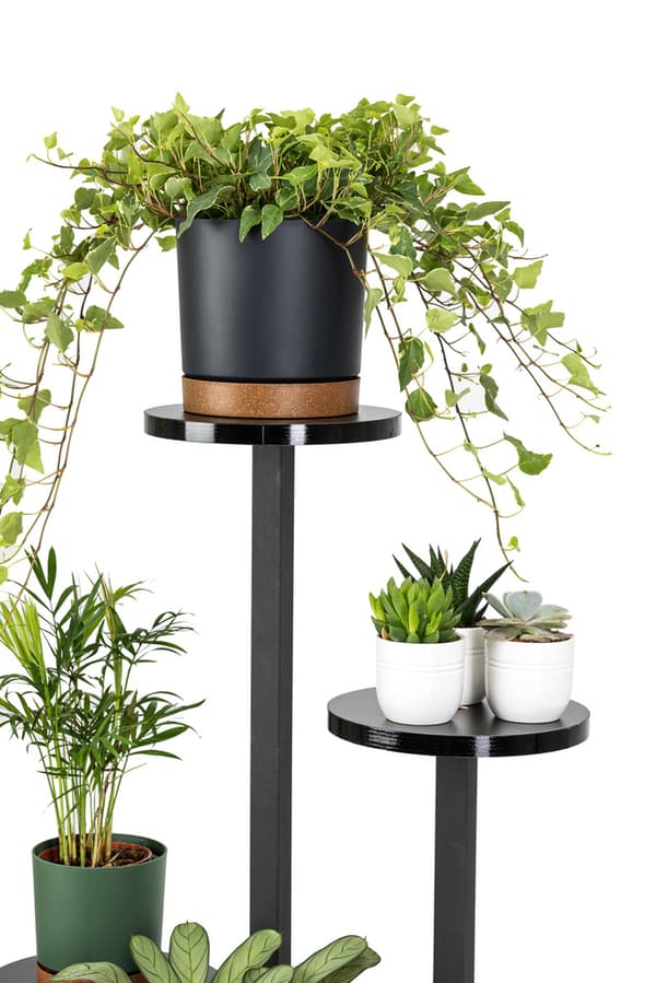 FINO universal blomsterstativ - sort, 4-lags blomsterstativ til 6 potter