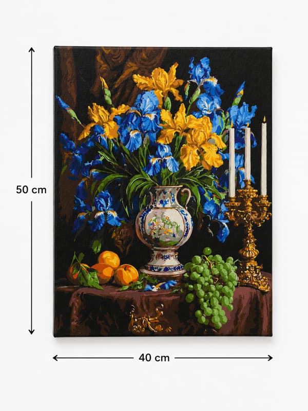 Maleri efter tal med ramme Billeder til maleri Wonderful Iris 40x50 cm