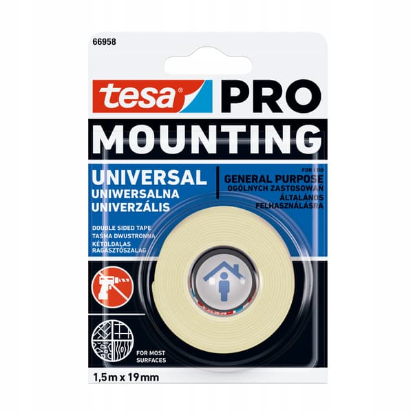 TESA Mounting PRO universal, 1.5X19, WT