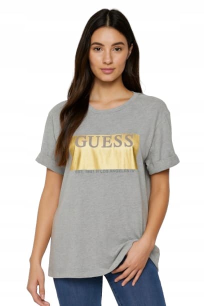 Guess naisten t-paita glitterinharmaa S