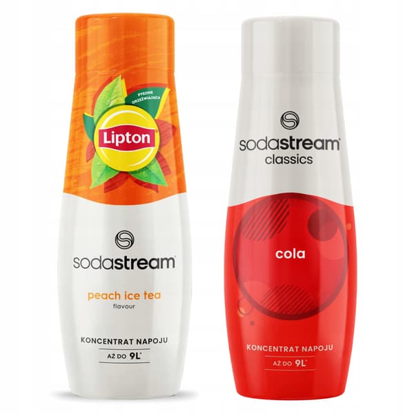 2x Lipton Ice Tea Peach Sodastream Sirup Koncentrat + Cola