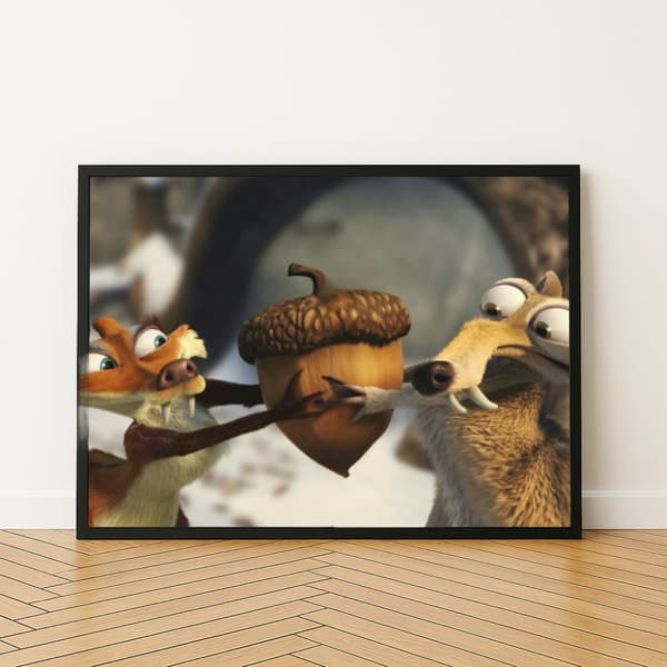 Maleri efter tal Med ramme Ice Age Scratch and Scratte 50x40 cm
