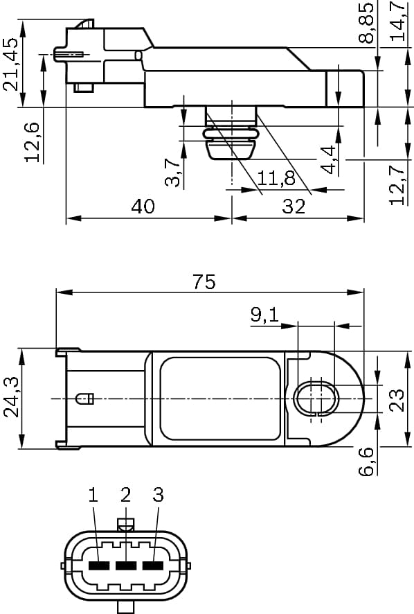 TRYCKGIVARE 0281002996 BOSCH