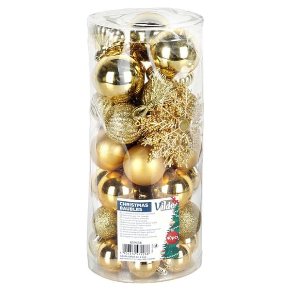 Julgran obrytbar guld 4 / 5 / 6 / 10 cm 40 st