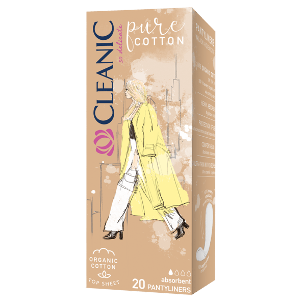 HH Cleanic Pure Cotton Panty liners Unfolded 20 st