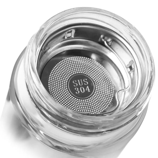 Glas vandflaske med si 450 ml