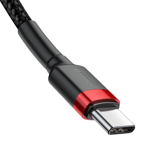 Baseus Cafule PD 2.0 QC 3.0 60W USB-C - USB-C PD -kaapeli 2m (musta-punainen)