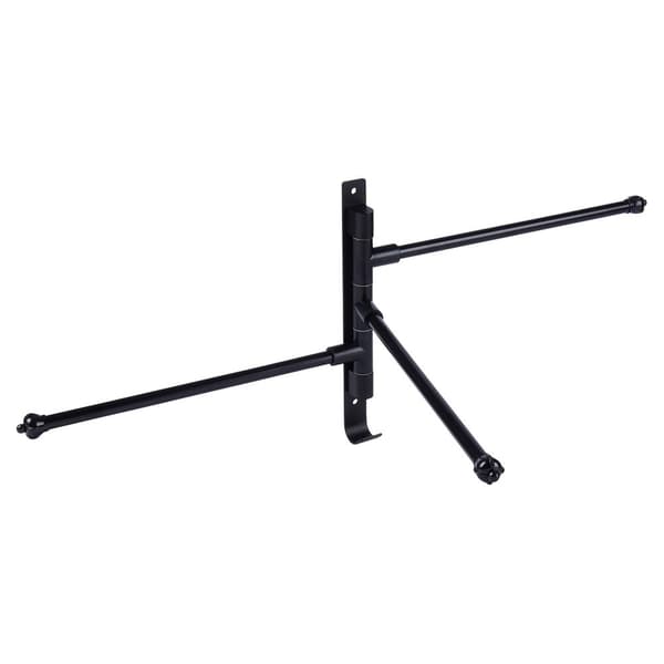 Håndklædeholder aluminium sort drejelig 30 cm