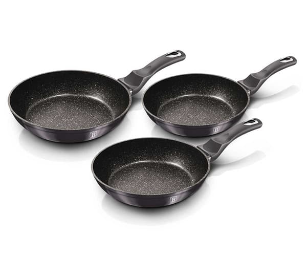 SÆT MED 3 GRANITPANDER BERLINGER HAUS BH-6903 CARBON PRO