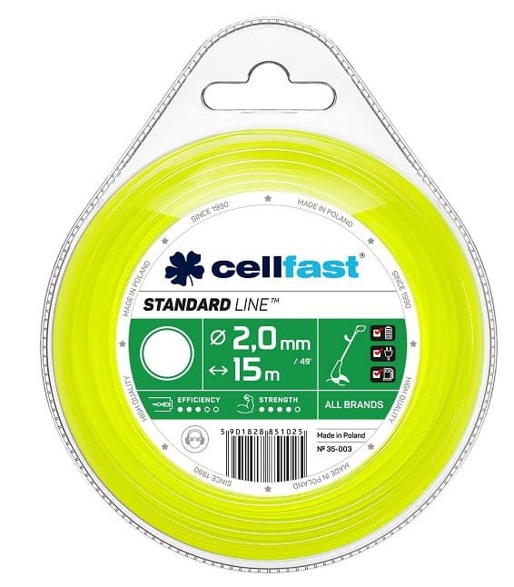 STANDARD-leikkaussiima - pyöreä 2,0 mm 15 m CellFast