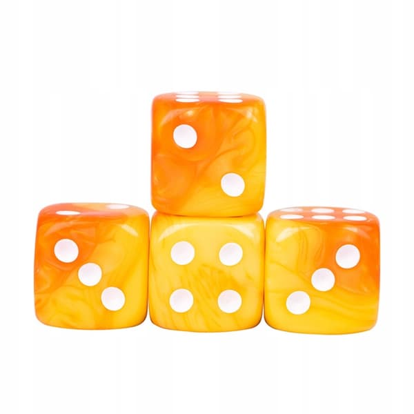 1,1 cm RPG Aperol Spritz sekssidede D6 terninger